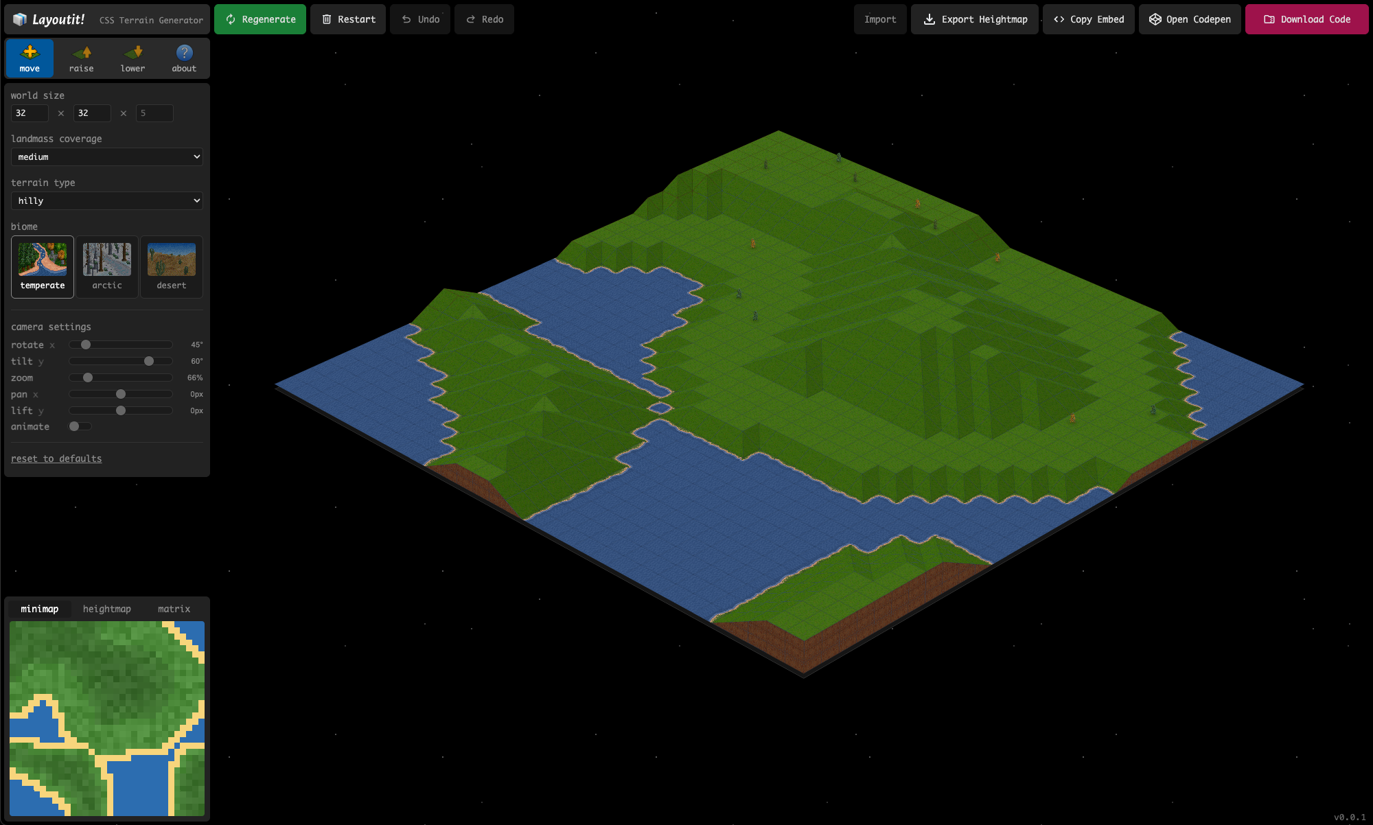 Layoutit Terra voxel terrain editor screenshot